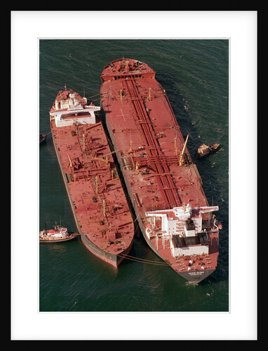 Tanker Pumps Oil from Exxon Valdez by Anonymous