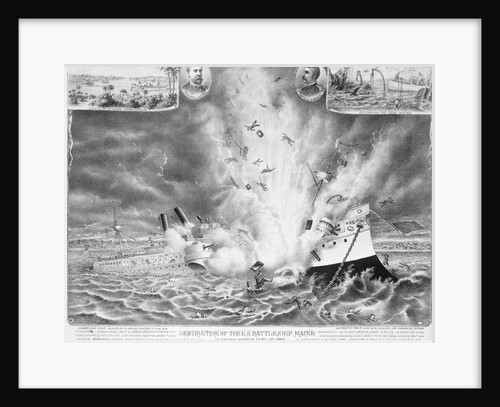 Battleship"Maine" Blown In Havana Harbor by Anonymous