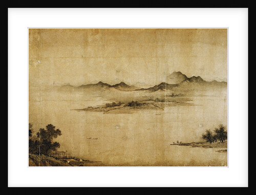 Detail Showing Mountains and Water from a Jin or Yuan Dynasty Painting entitled Clear Weather in the Valley, formerly attributed to Dong Yuan by Anonymous