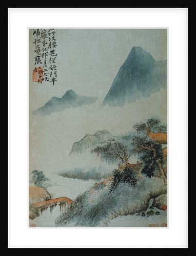View of a Misty Riverbank from an Album of Twelve Landscape Paintings by Tao Chi