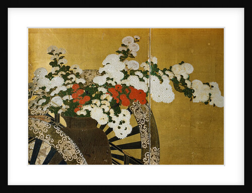 Detail of Flower Carts Edo Period Screen by Anonymous