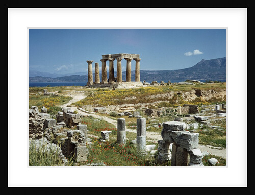 Distant View of the Temple of Apollo at Corinth by Anonymous