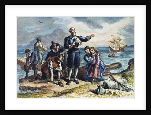 Illustration Depicting the Landing of the Pilgrims at Plymouth by Anonymous