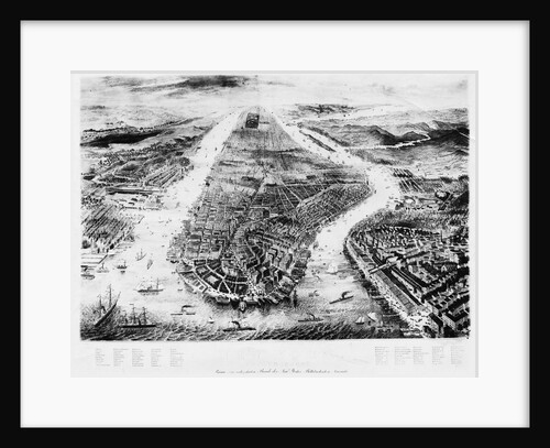 Print Depicting New York and Surrounding Area by Anonymous