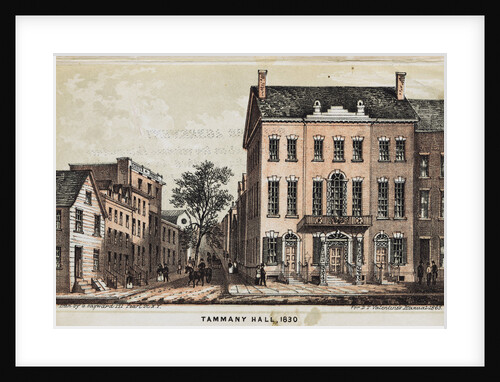 Tammany Hall, 1830 Color Lithograph by George Hayward