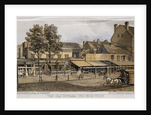 The Old Gotham Inn - In Bowery Color Lithograph by Anonymous