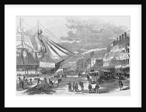 Print Depicting the South Street Waterfront in Lower Manhattan by Anonymous