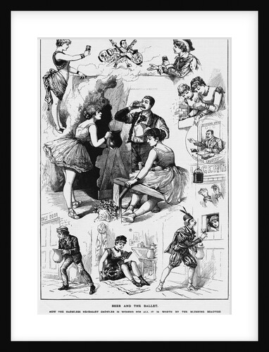 Beer and the Ballet Newspaper Illustration by Anonymous