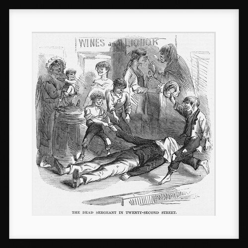 The Dead Sergeant in Twenty-Second Street Newspaper Illustration by Anonymous