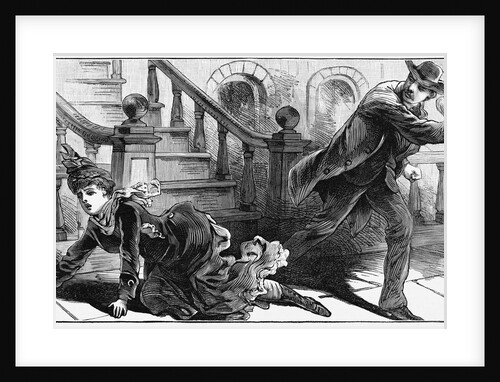 A Mysterious Crime Illustration from Engraving by Anonymous