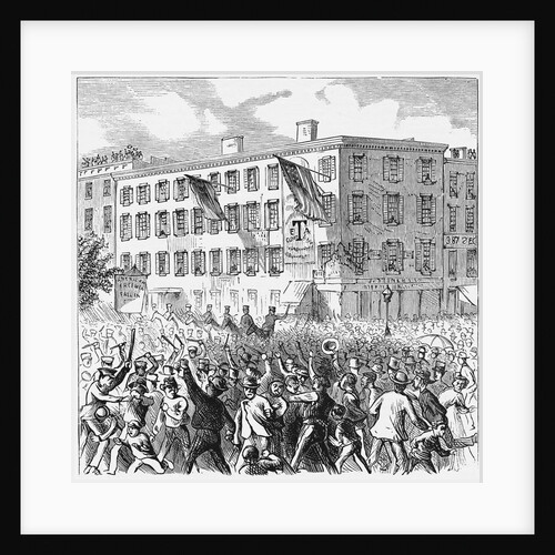 Orange Head-Quarters, Corner Twenty-Ninth Street and Eighth Avenue Newspaper Illustration of Riot by Anonymous