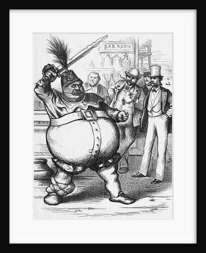 J.F. as Falstaff Newspaper Illustration by Thomas Nast