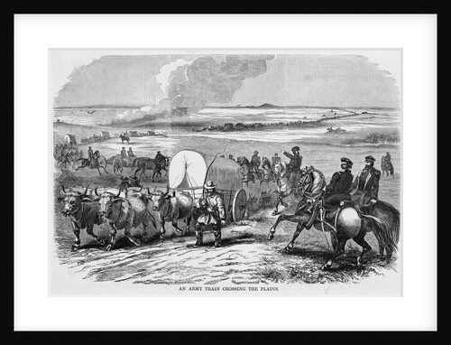 Army Train Crossing the Plains by Anonymous