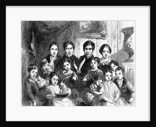 Chang and Eng With Their Families by Anonymous