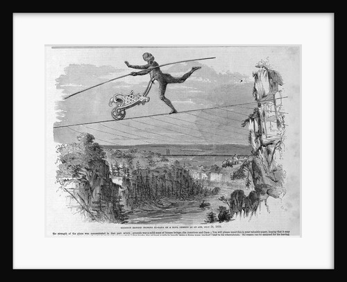 Monsieur Blondin crossing Niagara on a rope, 1859 by Anonymous