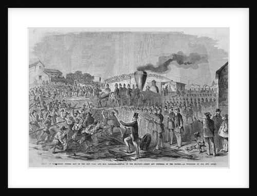 Scene of the Bergen Tunnel riot on the New York and Erie Railroad by Anonymous