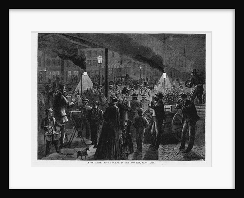 A Saturday Night Scene in the Bowery, New York by Anonymous