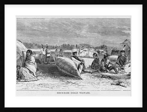 Birch-Bark Indian Wigwams Illustration by Anonymous