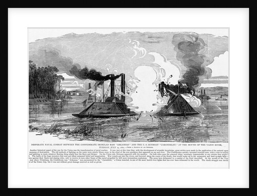 Civil War Naval Battle by Anonymous