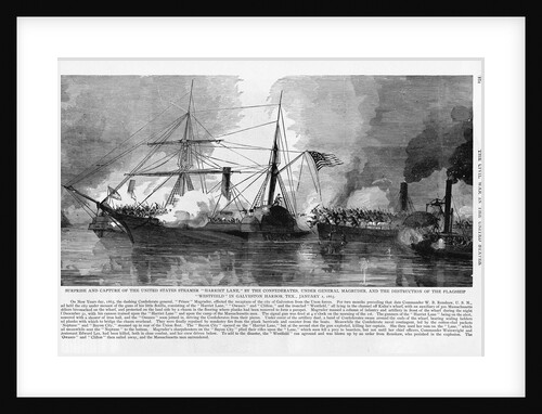 Civil War Naval Battle by Anonymous
