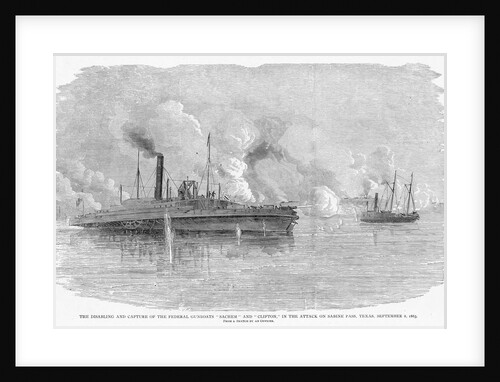 Civil War Naval Battle by Anonymous