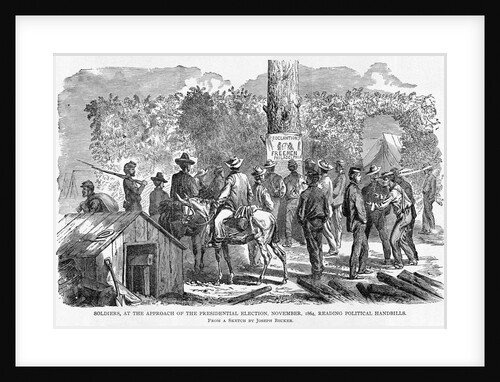 Soldiers Read Political Handbills by Anonymous