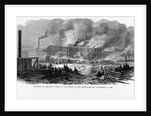 Burning Navy Yard by Anonymous