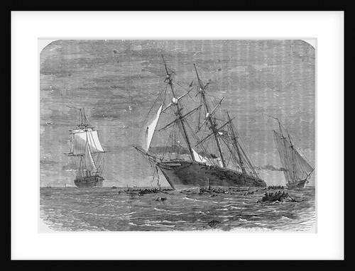 Print of the Sinking of the Alabama by Anonymous