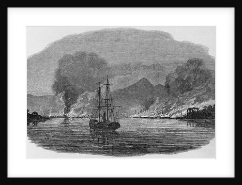 Burning Chinese Pirate Fleet by Anonymous