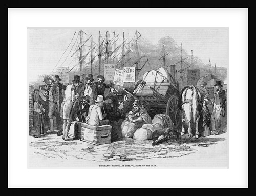 Emigrants Arrival at Cork Illustration by Anonymous