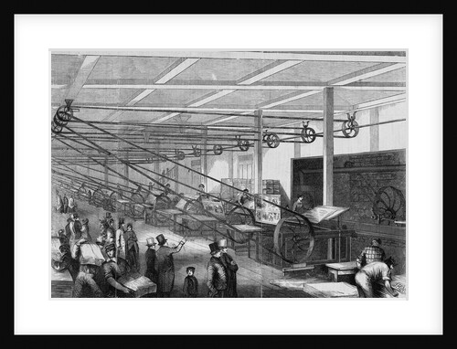 Illustration of Women Running Printing Presses by Anonymous
