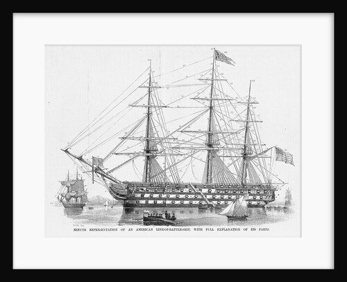 An American Line-of-Battle Ship by Anonymous