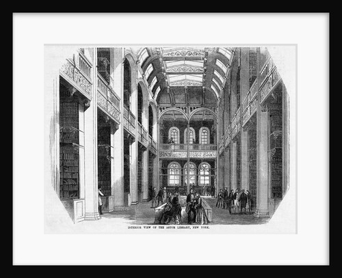 Interior of Astor Library, New York by Anonymous
