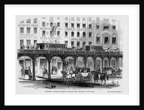 Proposed Elevated Railway in New York by Anonymous
