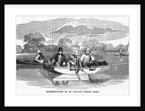 Sportsmen Fishing from Boat by Anonymous