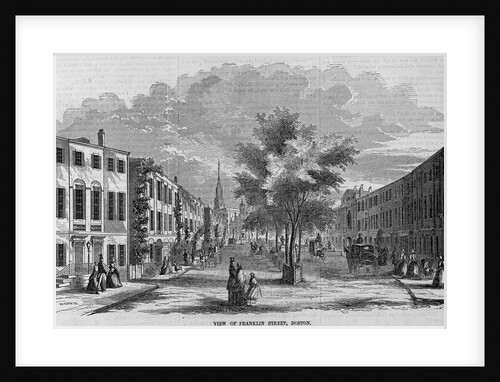 View of Franklin Street, Boston Illustration by Anonymous
