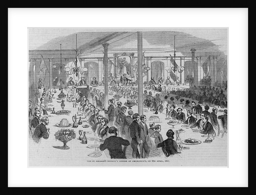 The St. George's Society's Dinner at Delmonico's on 23rd April, 1857 by Anonymous