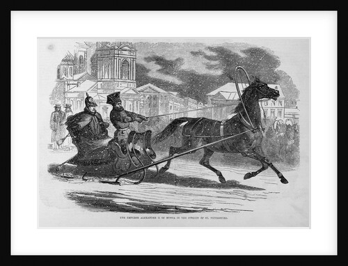 Illustration of the Emperor Alexander II of Russia in the Streets of St. Petersburg by Anonymous