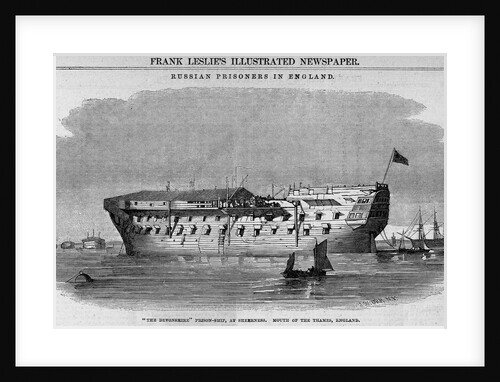 The Devonshire Prison-ship, at Sheerness. Mouth of the Thames, England by Anonymous