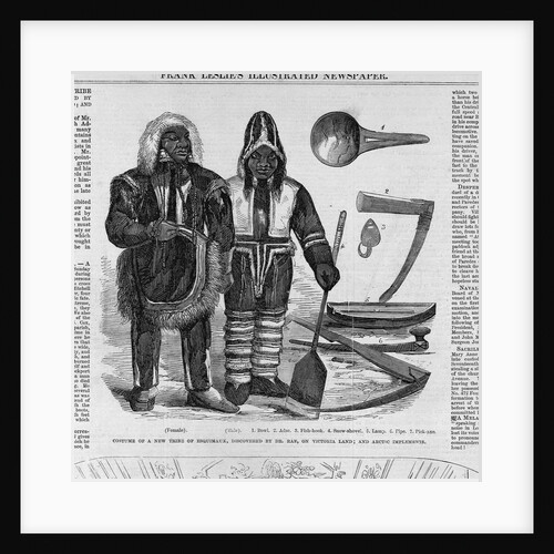 Costume of a New Tribe of Eskimos, Discovered by Dr. Rae, on Victoria Land; and Arctic Implements by Anonymous