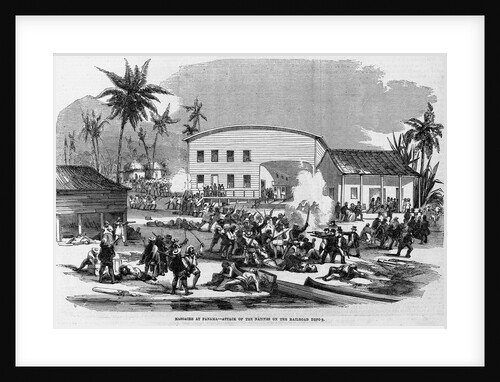 Massacre at Panama - Attack of the Natives on the Railroad Depot by Anonymous