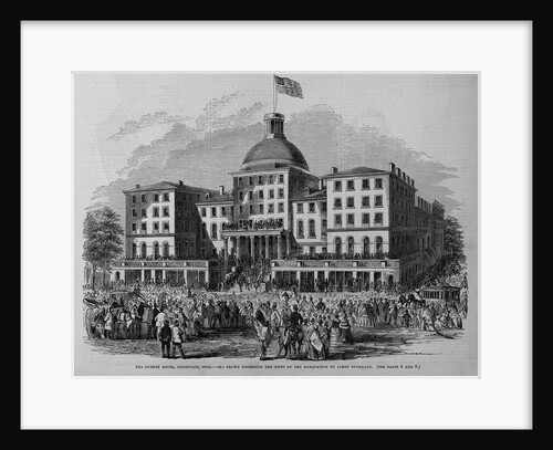 The Burnet House, Cincinnati, Ohio. The Crowd Receiving the News Of the Nomination of James Buchan by Anonymous