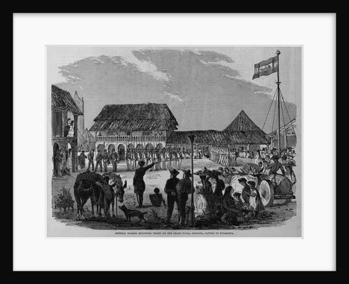 General Walker Reviewing Troops on the Grand Plaza, Granada, Capital of Nicaragua by Anonymous