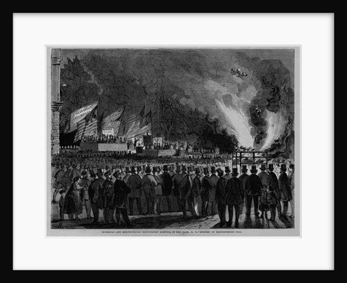 Buchanan and Breckenrige Ratification Meeting, in the Park, N. Y., Bonfire of Breckenrige Coal by Anonymous
