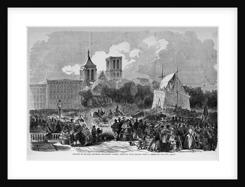 Ovation to Millard Fillmore - Procession Passing Through Union Square - (sketch) by Anonymous