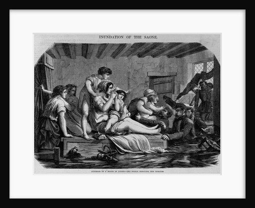 Interior of a House in Lyons - The Police Rescuing the Inmates by Anonymous