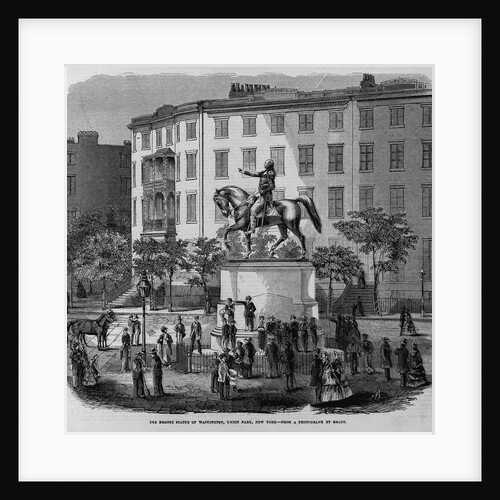 The Bronze Statue of Washington, Union Park, New York. - (photograph) by Anonymous