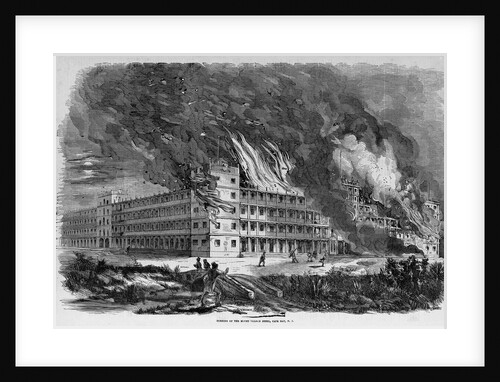 Burning of the Mount Vernon Hotel, Cape May, NJ by Anonymous
