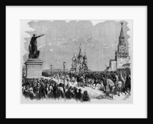 Proclamation in the Place Krasnaia, Moscow, of the Intended Coronation of the Emporer. Cathedral of by Anonymous