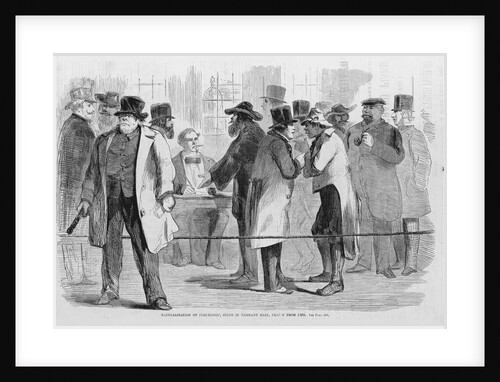 Naturalization of Foreigners, Scene in Tammany Hall, Drawn from Life by Anonymous